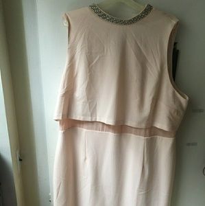 Pink ASOS Plus Size 20 Crop Top Dress with bling